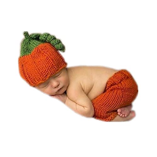 Vemonllas Fashion Cute Newborn Boy Girl Baby Outfits Photography Props Pumpkin Hat Pants Clothes - Image 5