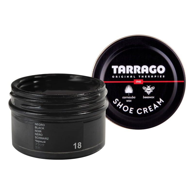 Tarrago Shoe Cream Professional Shoe Polish for Leather Boots Shoes Purse Furniture Eco Friendly Leather Conditioner 17oz  Black 18