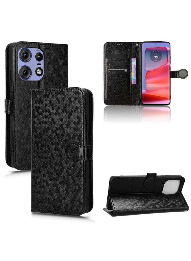 S-TOP Case For Motorola Edge 50 Pro Honeycomb Dot Texture Leather Phone Case - Image 1