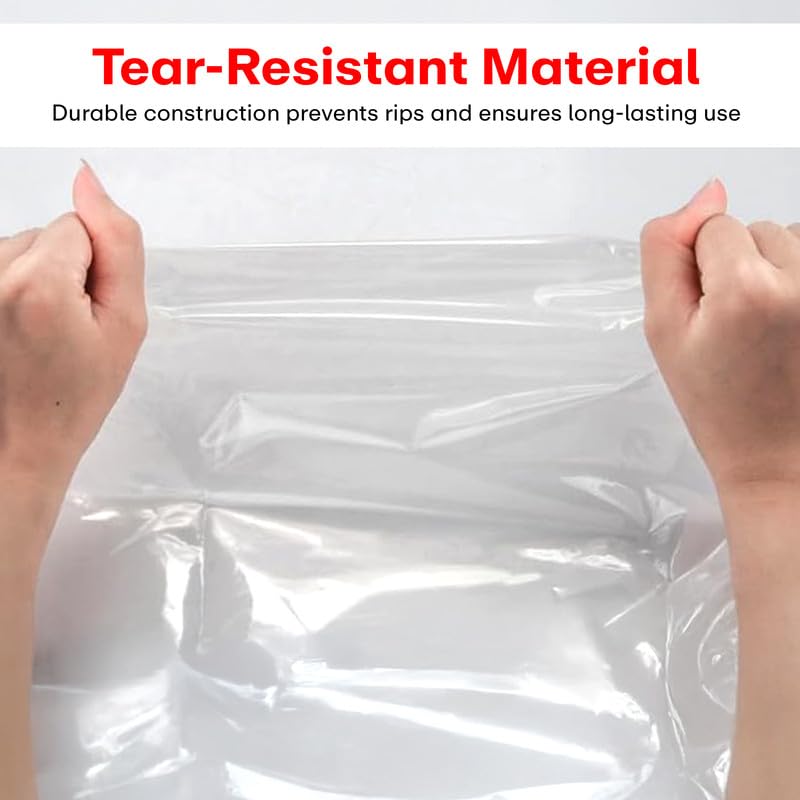 PRIME PICK كيس تخزين فراغي كبير (80x60 سم) مع مضخة يدوية - كيس ضغط بلاستيكي متين - حل موفر للمساحة للملابس، الفراش والسفر - يحمي من الغبار، الرطوبة والروائح - Image 2