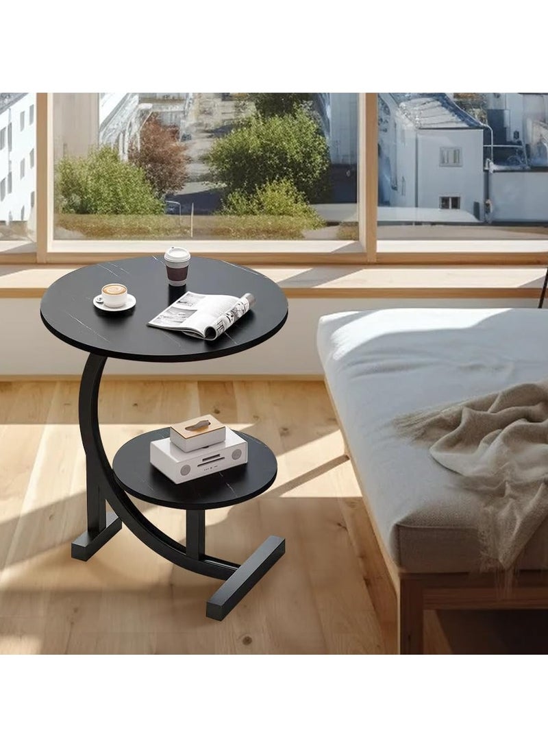 DubaiGallery Light luxury movable mini small table round coffee table for small apartments - Image 2