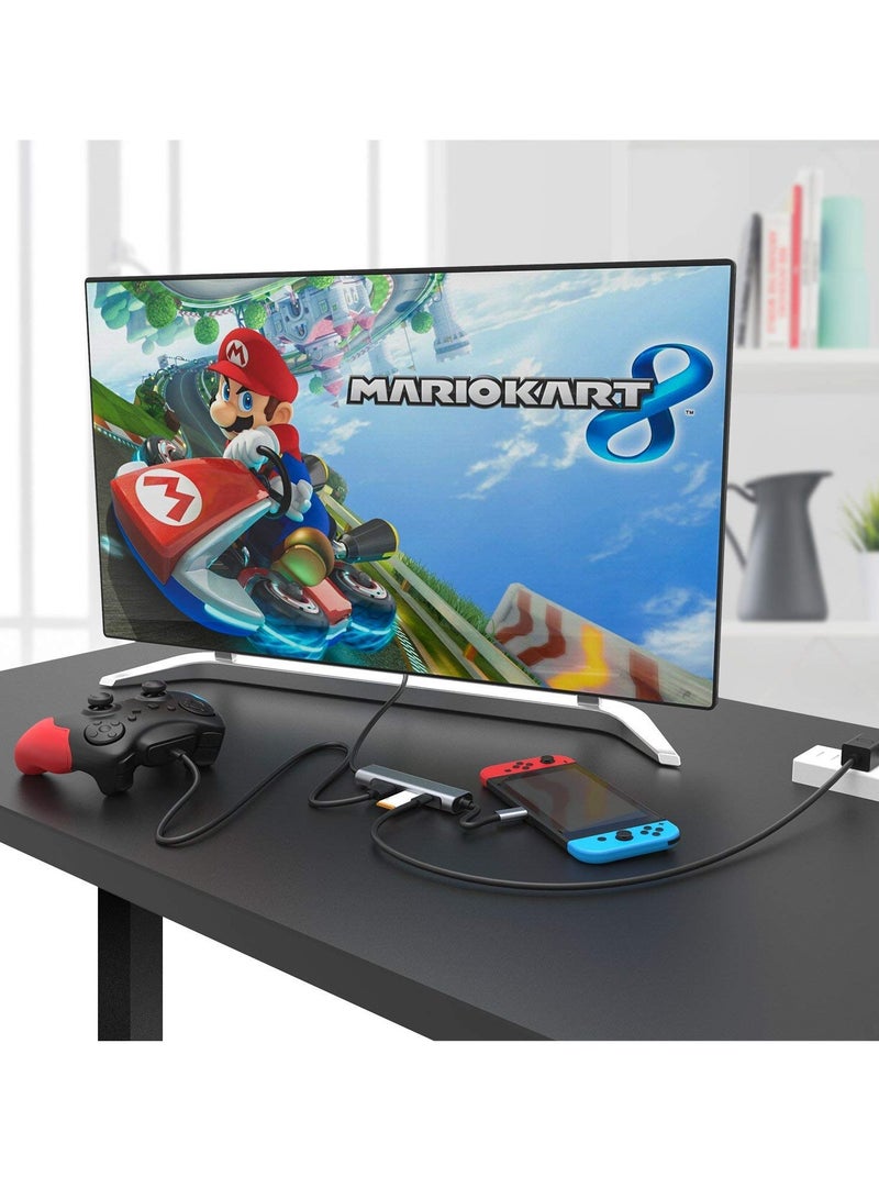 KASTWAVE USB C-Type to HDMI Digital AV Multi-Port 4-in-1 Hub for Switch OLED/Nintendo USB-C (USB3.1) Adapter PD PC Charger for Samsung DeX Travel TV Docking Station 4K HDMI Dock - Image 5