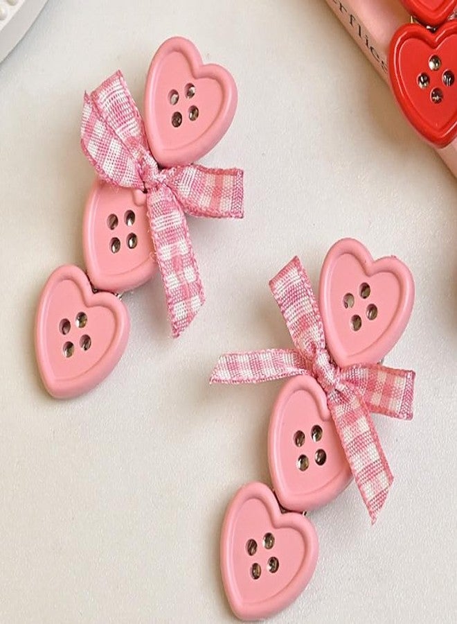 BBTDIN Sewing Button Hair Clips Plastic Buttons Hair Pin for Girls Craft Buttons Hairclips BBW11 (Set-A) - Image 3