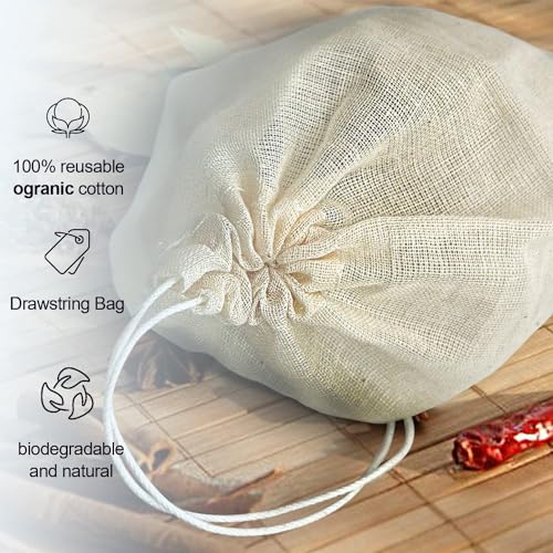 MyLifeUNIT Soup Bags Cotton Mesh Bag for Cooking 16 x 20 Set of 4 - Image 5