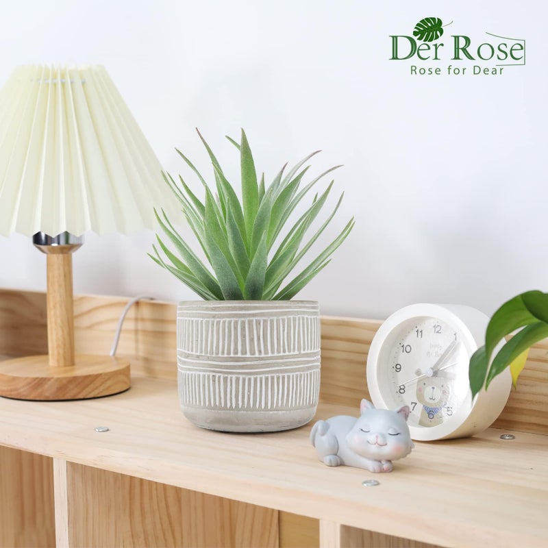 Der Rose Fake Succulents Plants Artificial Succulents in Pots for Room Home Bathroom Bedroom Office Boho Decor - Image 5