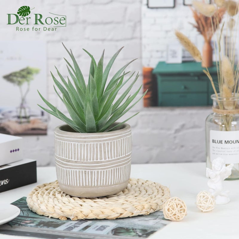 Der Rose Fake Succulents Plants Artificial Succulents in Pots for Room Home Bathroom Bedroom Office Boho Decor - Image 3
