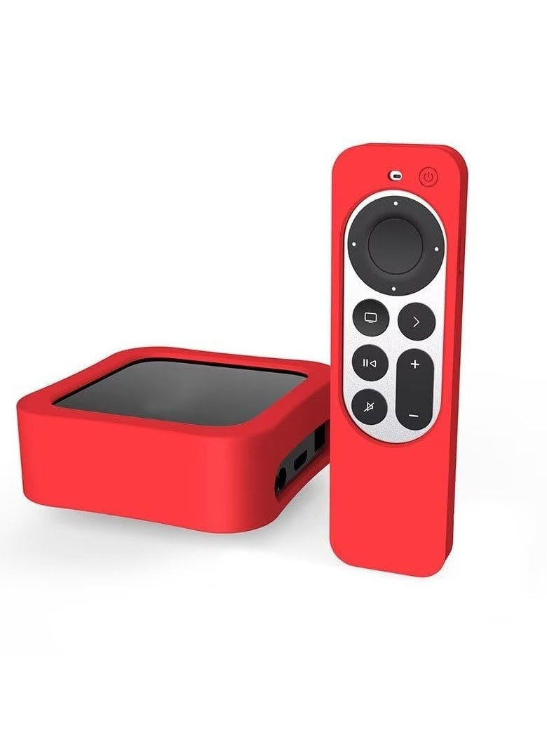 O Ozone Red Silicone Case - Anti-Slip, Shockproof, Drop Proof Protection for TV 4K & Siri Remote 2022  - Image 2