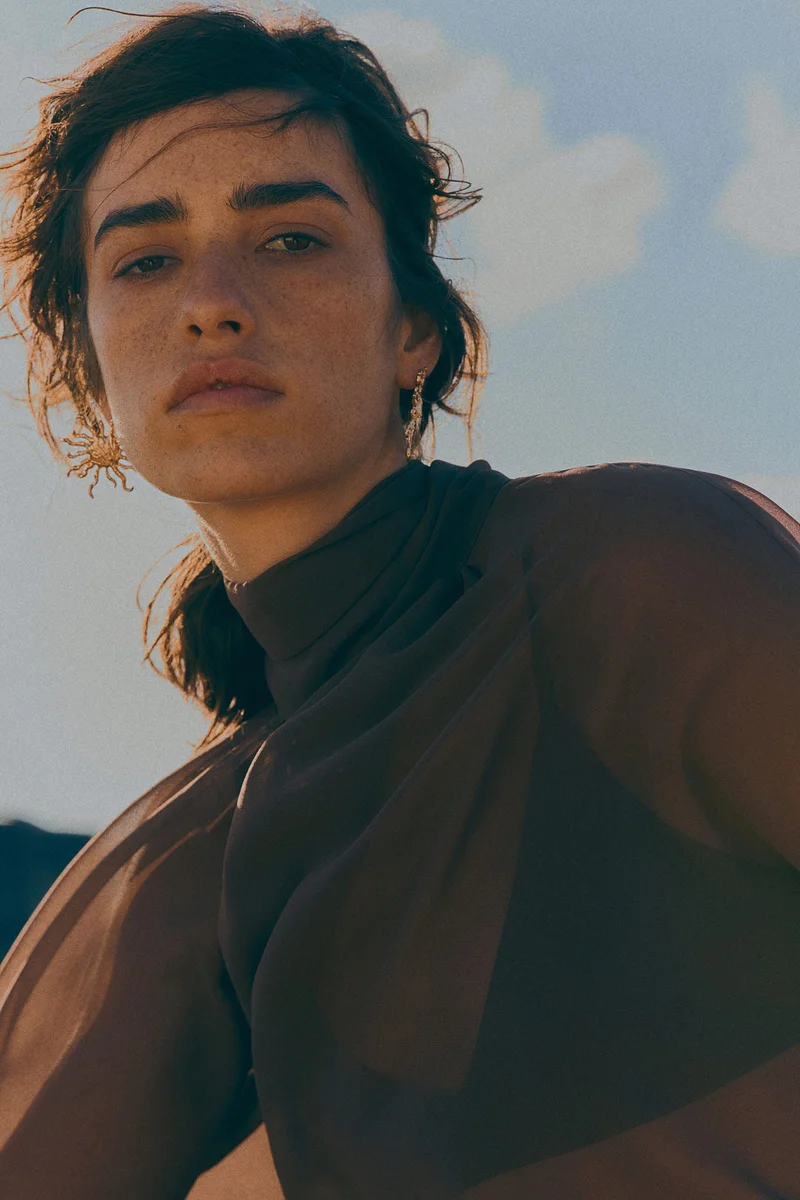 H&M Tie-neck chiffon blouse