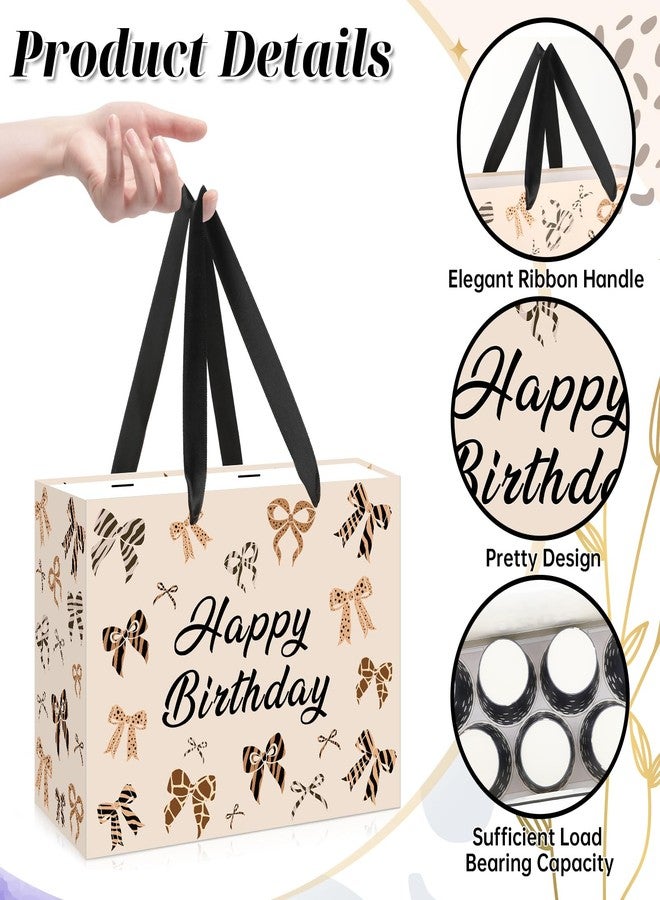 LUUFILx Leopard Birthday Gift Bag with Tissue Paper and Card, Cheetah Print Gift Bag for Girls Women Leopard Wrapping Paper Bags for Animal Cheetah Giraffe Print Themed Gifts Birthday Baby Shower Decorations - Image 5