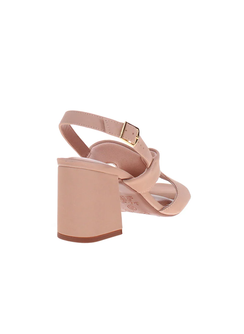 Beira Rio Beige Mid Heel Sandals for Women – Stylish & Comfortable Footwear for Any Occasion for Women | Best Price UAE