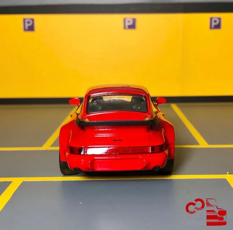 توبروك ستور Porsche 911 Turbo 1/36 Scale *c&c Model Garage* Pull Drop Diecast Metal Model Toy Car