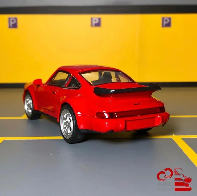 توبروك ستور Porsche 911 Turbo 1/36 Scale *c&c Model Garage* Pull Drop Diecast Metal Model Toy Car
