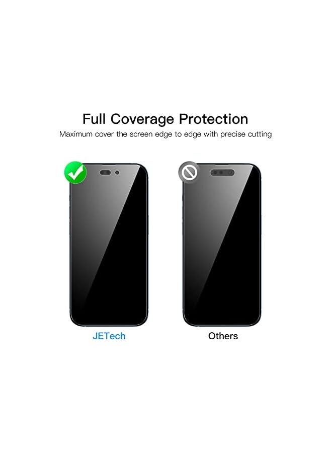 Jetech Privacy Full Coverage Screen Protector for iPhone 14 Pro Max 6.7-Inch, Anti-Spy Tempered Glass Film, Edge to Edge Protection Case-Friendly, 2-Pack - Image 4