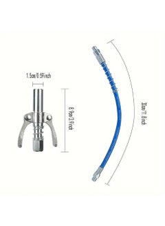NewShark NewShark High Pressure Grease Coupler Grease Nozzle Zerk Fitting Stainless Steel Lock Clamp Type Grease Adapter Nozzles For Fast To Lock And Release  - Image 2