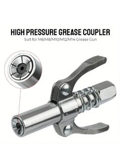 NewShark NewShark High Pressure Grease Coupler Grease Nozzle Zerk Fitting Stainless Steel Lock Clamp Type Grease Adapter Nozzles For Fast To Lock And Release  - Image 5