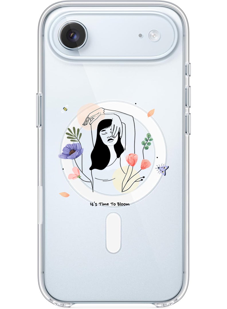 Theodor Magnetic Case for Apple iPhone 17 Air Compatible with MagSafe Wireless Charging, Shockproof Phone Bumper Cover - Bloom2 - Image 1