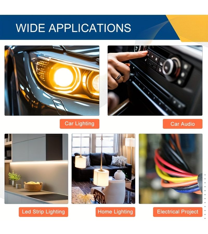 Interlocking Solderless Wire Strip Free LED Quick Connect Terminals 12Pcs Model D1-24 - Image 5