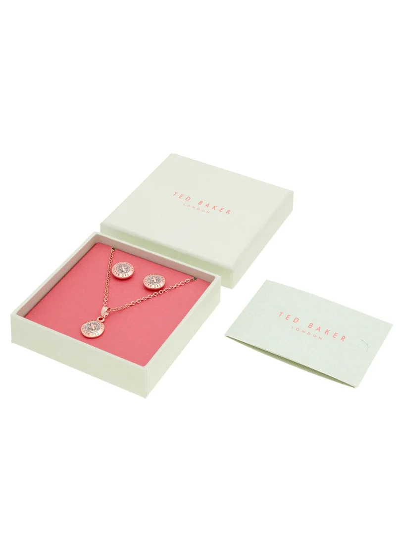 Ted Baker Emillia Mini Button Necklace + Earrings Set