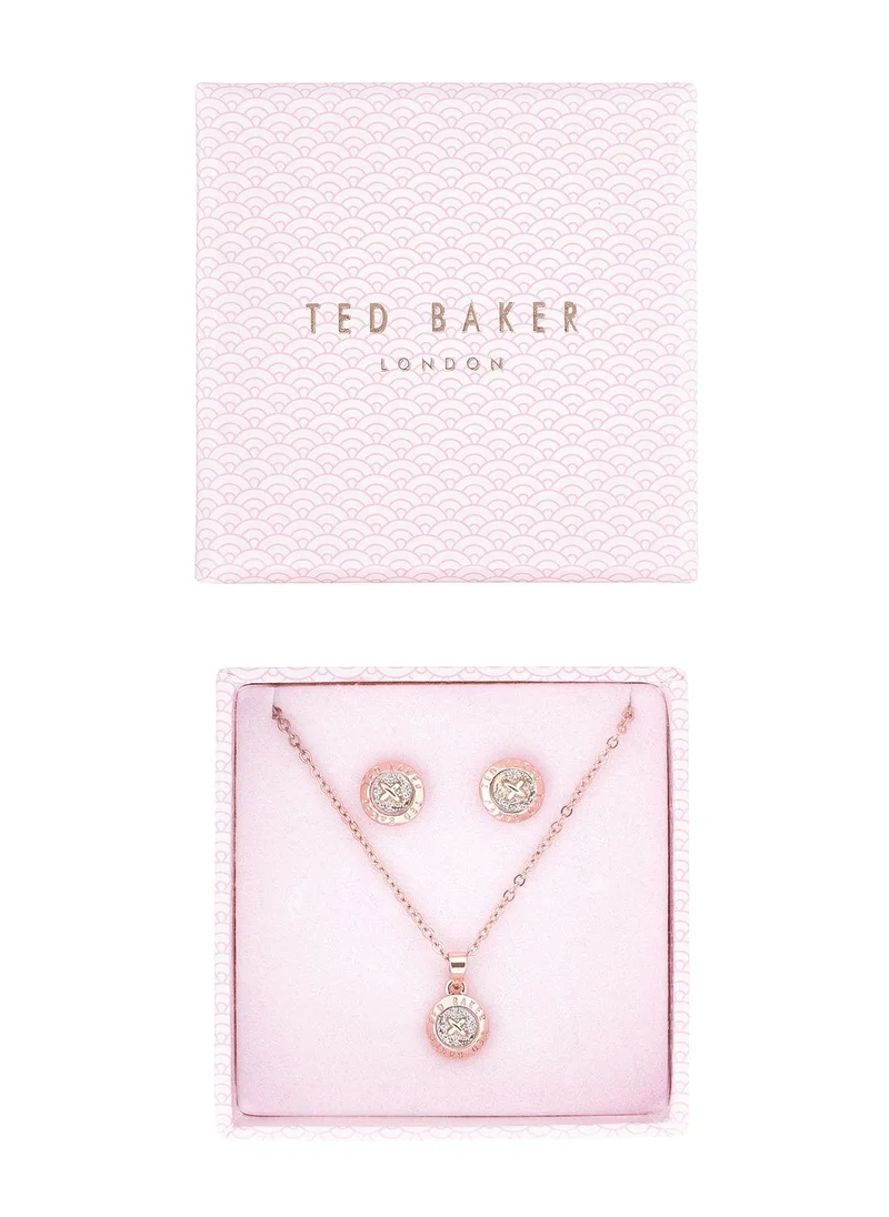 Ted Baker Emillia Mini Button Necklace + Earrings Set