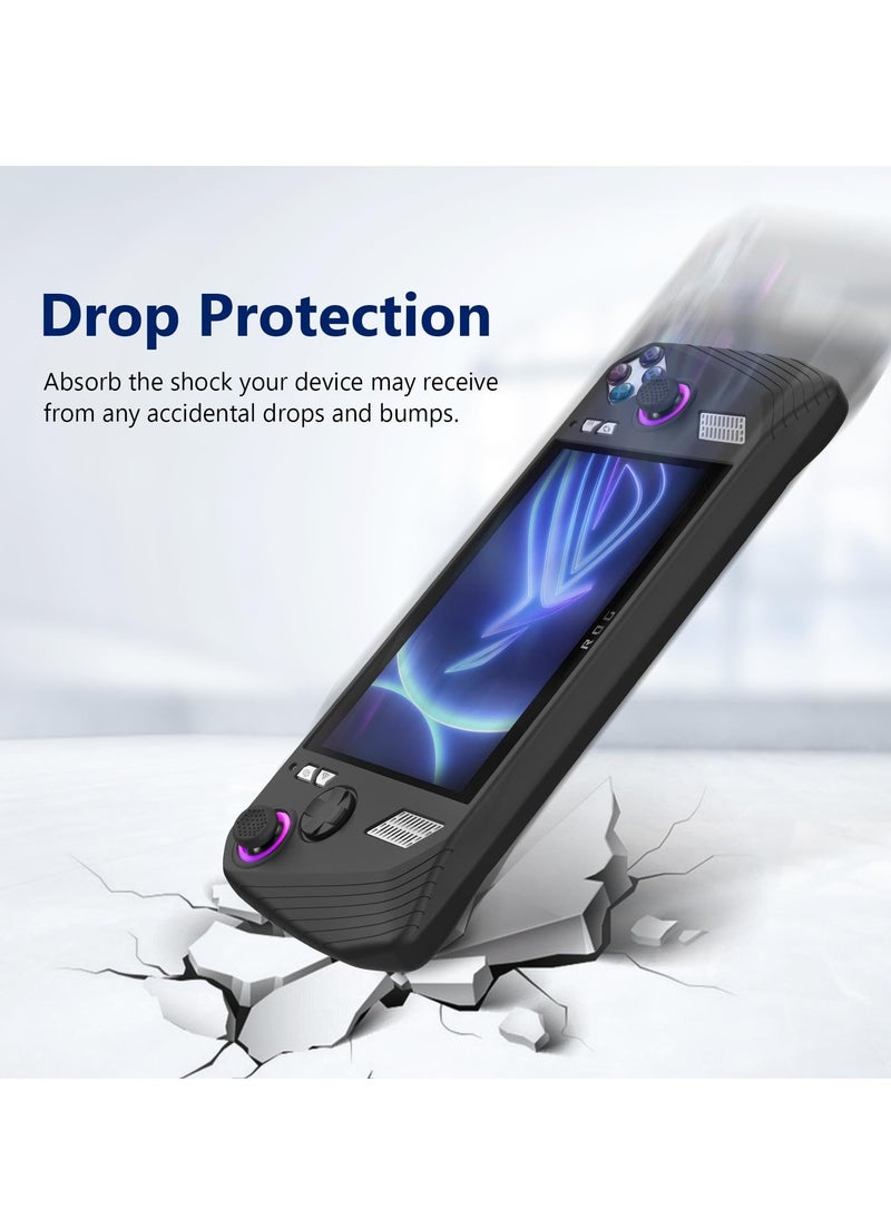 SYOSI Case Compatible with ASUS ROG Ally Z1 Extreme - FlexiSkin, Silicone Cover Soft Low Profile 360 Protection for ASUS ROG Ally Z1 Extreme, ASUS ROG Ally Z1 Extreme, Ally Z1 - Jet Black  - Image 2