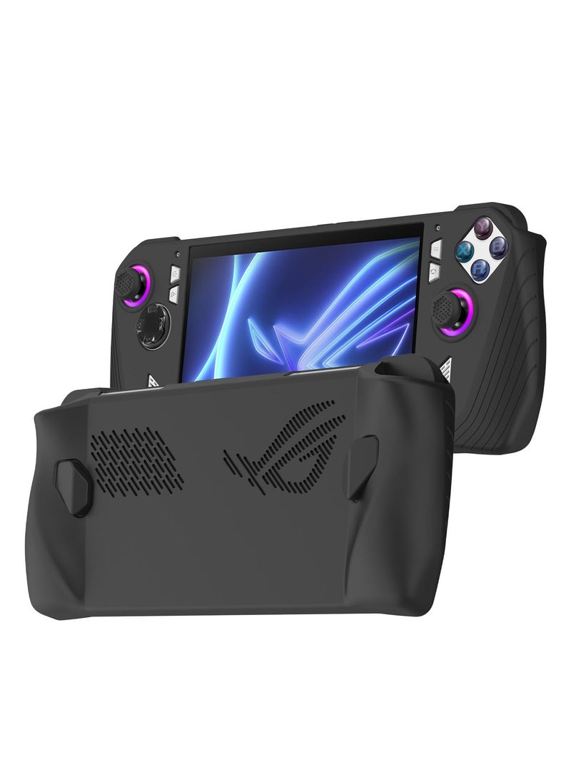 SYOSI Case Compatible with ASUS ROG Ally Z1 Extreme - FlexiSkin, Silicone Cover Soft Low Profile 360 Protection for ASUS ROG Ally Z1 Extreme, ASUS ROG Ally Z1 Extreme, Ally Z1 - Jet Black  - Image 1