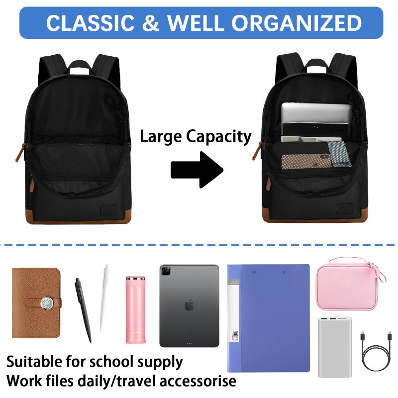 Goloni Backpack for Men Women, Anti-Theft Travel Laptop Backpack, Water Resistant 17.3 Inch USB Charging Backpack, Large Capacity Work Commute Bag - Image 5