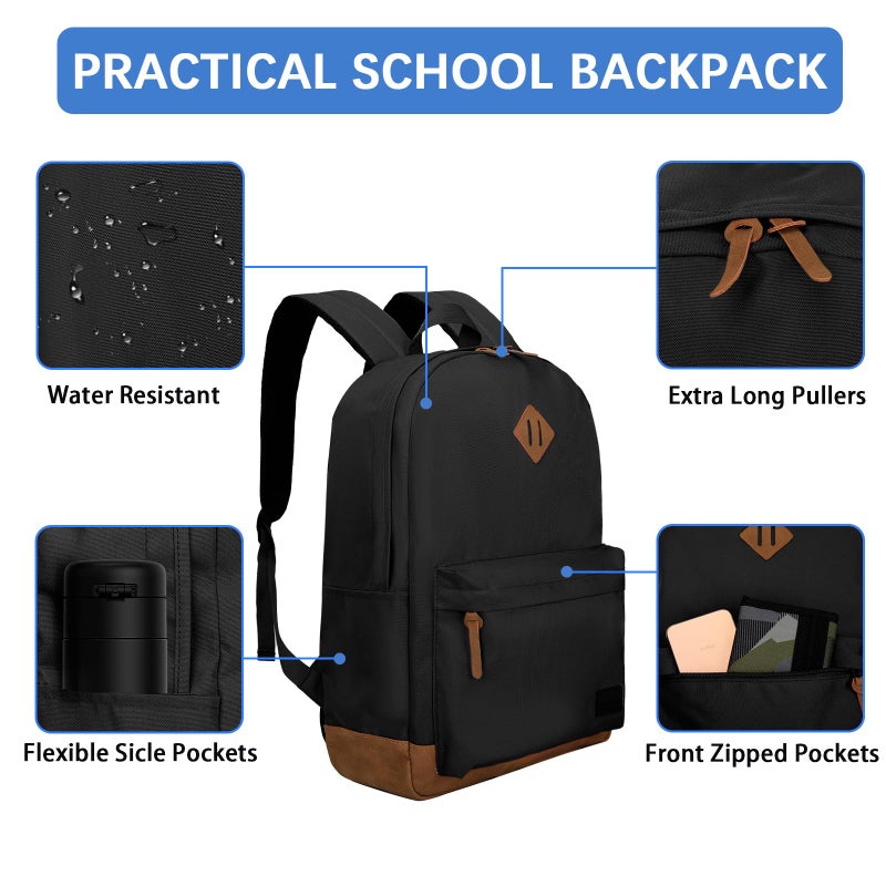 Goloni Backpack for Men Women, Anti-Theft Travel Laptop Backpack, Water Resistant 17.3 Inch USB Charging Backpack, Large Capacity Work Commute Bag - Image 4
