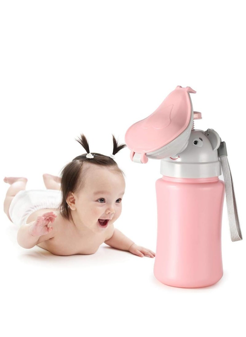 MUMS PLANET Travel Urinal Portable Potty Pee Cup for Kids Girls Urinal Emergency Toilet for Camping Car Travel and Kid Potty Pee Training Pee Bottle for Toddlers Kids Children Baby Girls  - Image 1