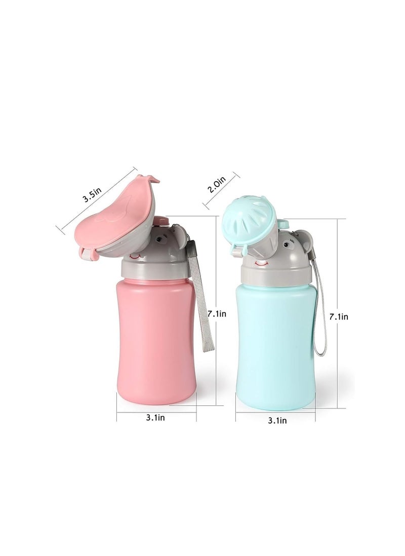 MUMS PLANET Travel Urinal Portable Potty Pee Cup for Kids Girls Urinal Emergency Toilet for Camping Car Travel and Kid Potty Pee Training Pee Bottle for Toddlers Kids Children Baby Girls  - Image 2