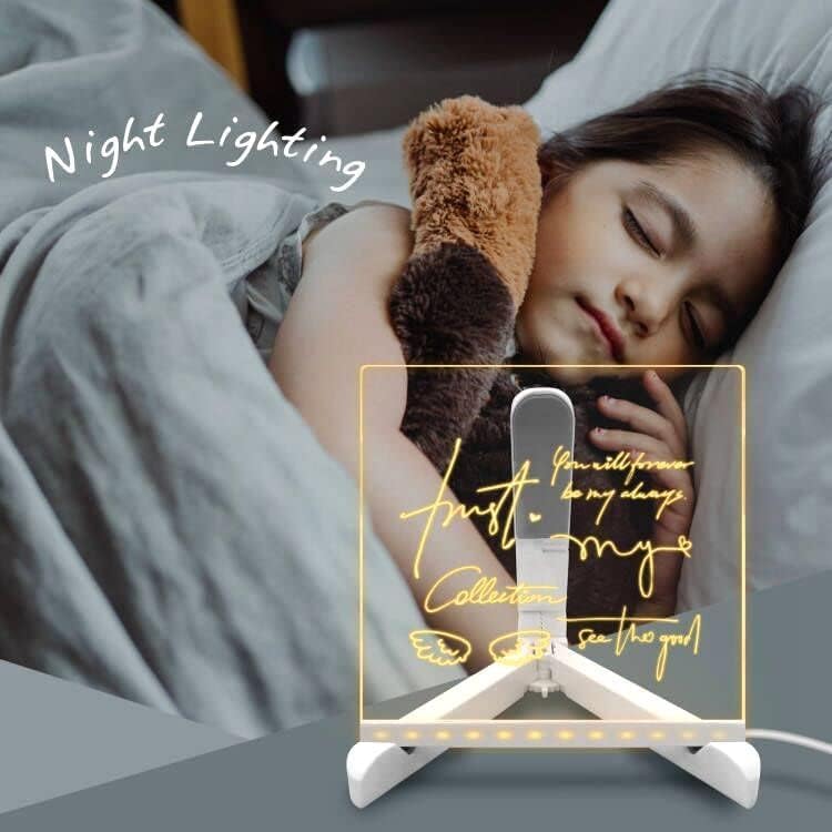 Snoogg 8x8 Large LED Note Board – Acrylic Light-Up Message & Drawing Pad with 6 Pens and Stand, Ideal for Office, Room Display, Festival Announcements, Birthday Gift - Image 2