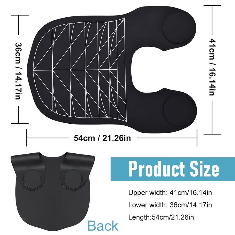MAYCREATE Silicone Waterproof Hair Dye Shawl Hair Cutting Collar with Guiding Lines Cutting Mat for Hair Stylist Barber Shop Hair Cutting PadCape for Salon Hair Cutting Tools Salon Accessories - Image 2