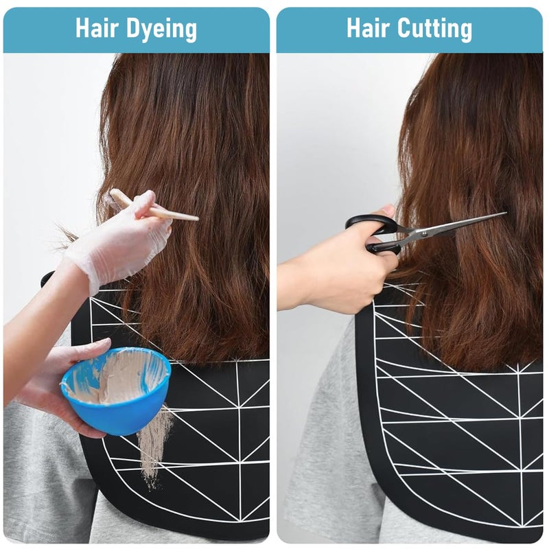 MAYCREATE Silicone Waterproof Hair Dye Shawl Hair Cutting Collar with Guiding Lines Cutting Mat for Hair Stylist Barber Shop Hair Cutting PadCape for Salon Hair Cutting Tools Salon Accessories - Image 5