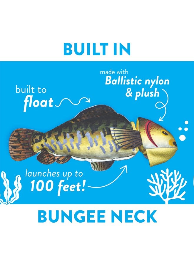 Spunky Pup Fly & Fetch Dog Toy - Durable, Floating, Interactive Bungee Launcher for Fetch and Water Play, Plush Fish - Image 2