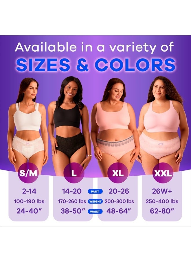 Always Discreet ملابس داخلية للنساء لسلس البول وبعد الولادة للنساء، مقاس صغير/متوسط، أقصى قدر من الحماية، 32 قطعة (قد تختلف التعبئة)  - Image 5