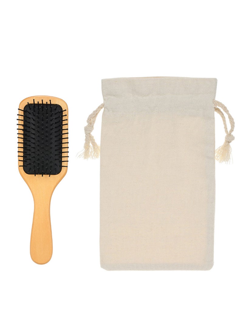 NIBEMINENT Anti-Static Hair Comb With Carry Bag Beige/Black  - Image 1