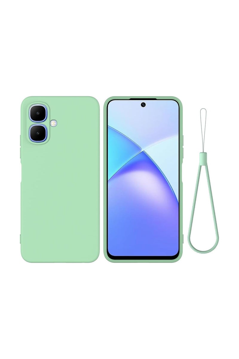 general Silicone protective case compatible with Infinix Smart 10, liquid silicone TPU soft case with lanyard strap, Infinix Smart 10 shockproof and drop-proof protective case - Image 1