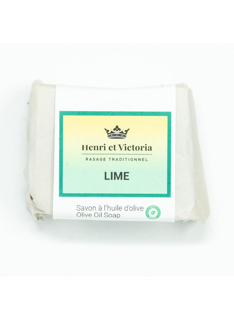 Henri et Victoria - Lime  Olive Oil Soap For Men  LongLasting Scent With Nourishing Cocoa Butter  Moisturizing Castor Oil  Handmade Mens Natural Soap - Image 1