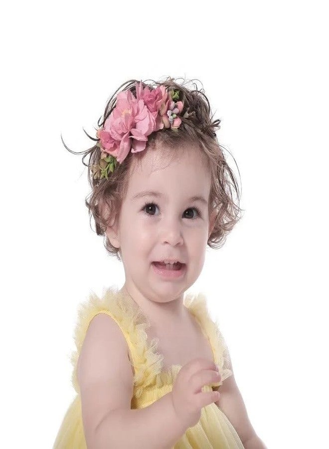 Fairytale Baby Headband Flowers For Girls Cute Elastic Floral Hair Bands Newborn Toddler Headwear Nylon Headbands Kids Hair Accessories (Grey) - Image 4