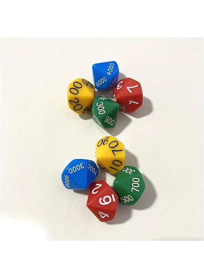 8pcs Mixed Colors 10 Sided Dice For Single Ten Hundred Thousand Numbers Game Dice Perfect Gift - Image 5