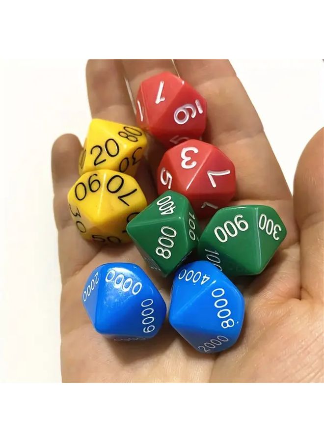 8pcs Mixed Colors 10 Sided Dice For Single Ten Hundred Thousand Numbers Game Dice Perfect Gift - Image 3