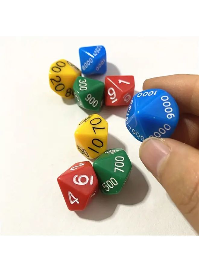 8pcs Mixed Colors 10 Sided Dice For Single Ten Hundred Thousand Numbers Game Dice Perfect Gift - Image 4