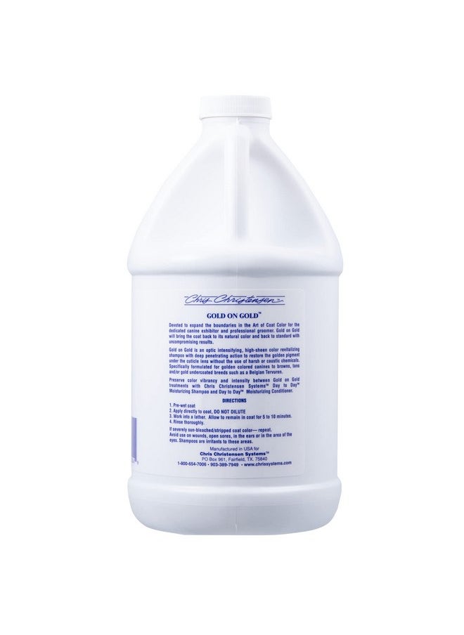 Chris Christensen Chris Christensen Gold on Gold Color Treatment Dog Shampoo, Groom Like a Professional, Restore Gold Pigment, Not a Dye, Made in The USA, 64 oz  - Image 2
