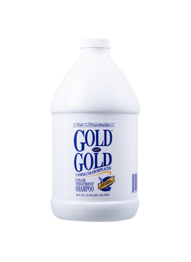 Chris Christensen Chris Christensen Gold on Gold Color Treatment Dog Shampoo, Groom Like a Professional, Restore Gold Pigment, Not a Dye, Made in The USA, 64 oz  - Image 1