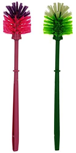 Aristo Aristo Plastic Toilet Brushes Pack of 2 Mix Colour (8 cm x 8 cm x 42 cm) - Image 2