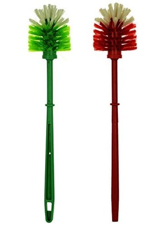 Aristo Aristo Plastic Toilet Brushes Pack of 2 Mix Colour (8 cm x 8 cm x 42 cm)  - Image 1