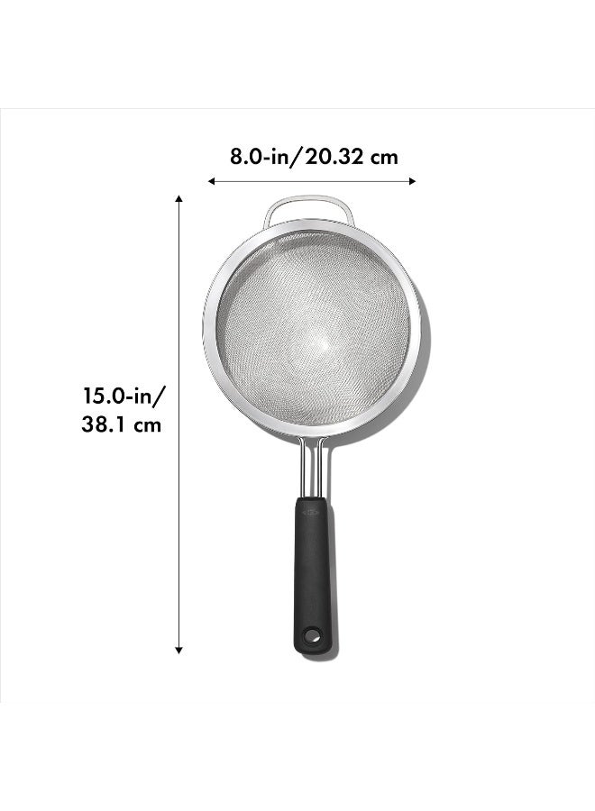 OXO Good Grips 8-Inch Double Rod Strainer, Black  - Image 3