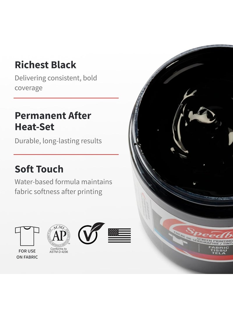سبيد بول حبر طباعة الشاشة القماشية سبيدبول لون أسود 236.2 مل - Image 2