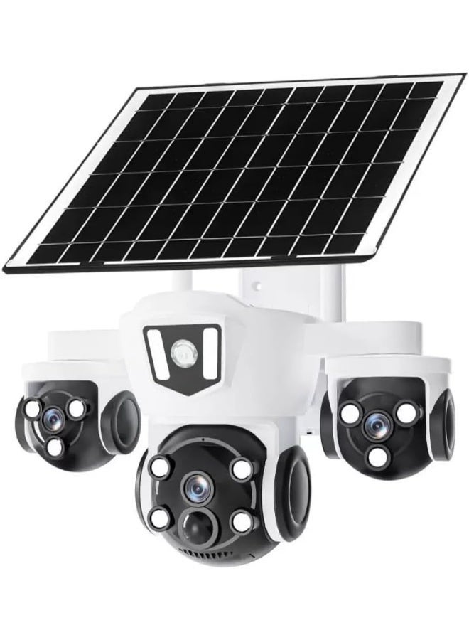 IqwiCam IqwiCam Solar Security Camera Triple Lens Solar 360 Dome Camera Three Cam One Motion Detection Night Vision Z8CD1FB82F0A94F951F29Z