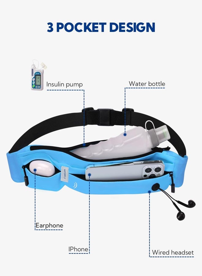 WATERFLY Running Belt Fanny Pack: Runner Marathon Jogging Waist Pack Sport Workout Exercise Fitness Phone Holder Belt for Men Women Jogger Slim Waistband - Image 4