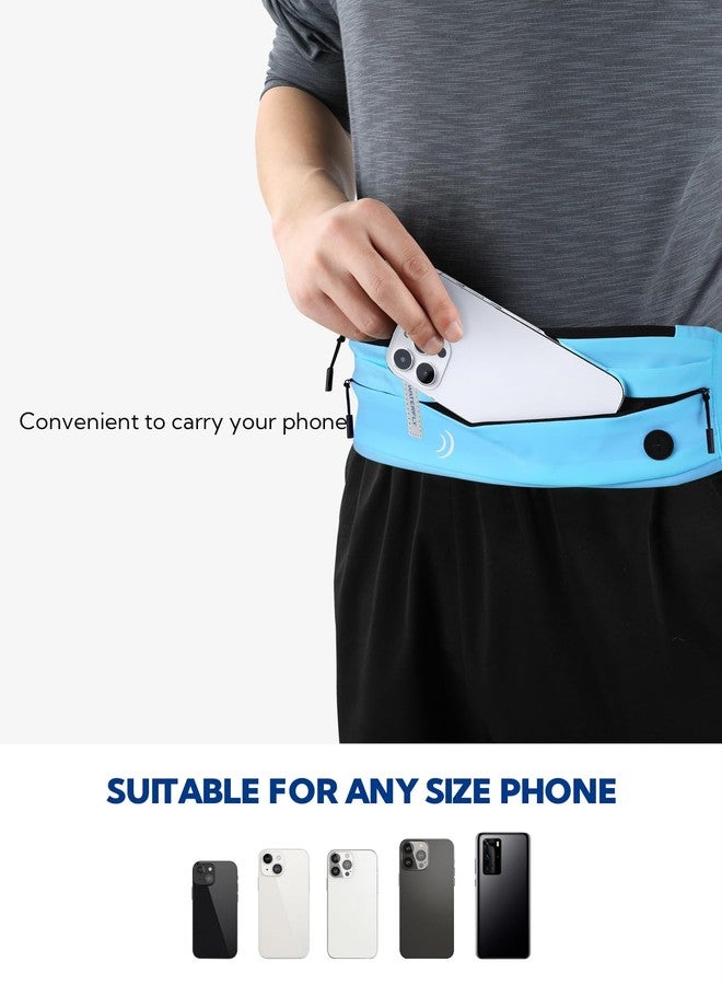 WATERFLY Running Belt Fanny Pack: Runner Marathon Jogging Waist Pack Sport Workout Exercise Fitness Phone Holder Belt for Men Women Jogger Slim Waistband - Image 3
